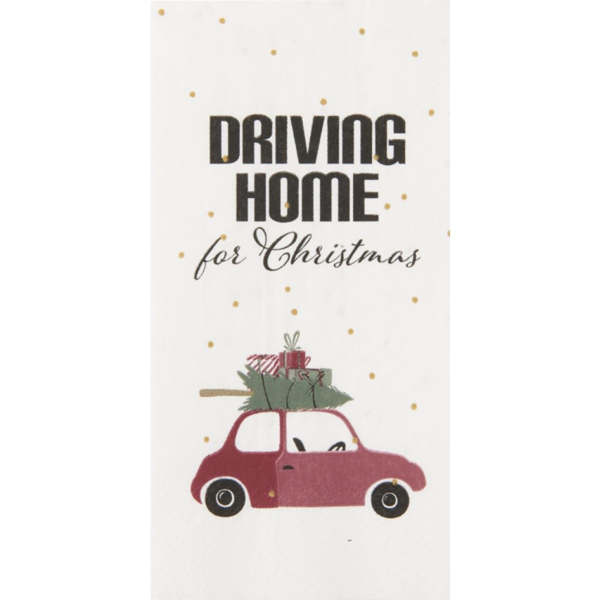 Serviette "Driving home for christmas" mit Auto