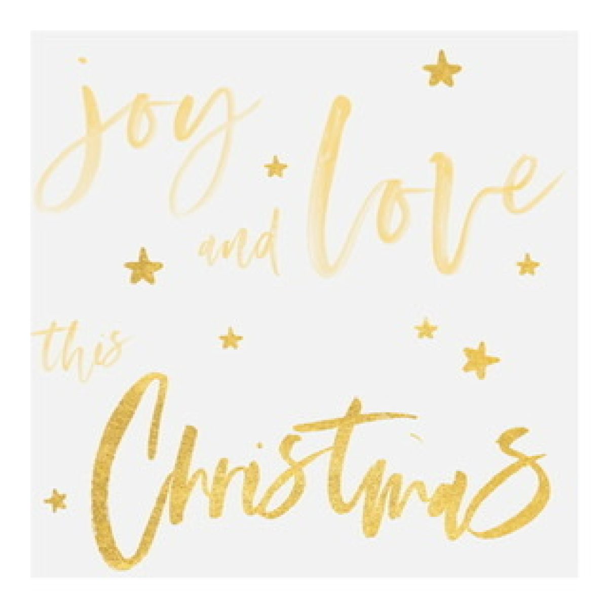 Servietten Schriftzug "joy and love this christmas"
