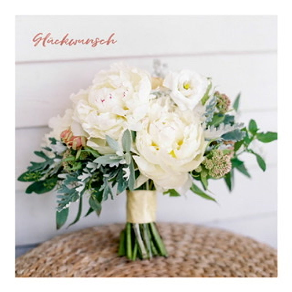 Postkarte "Glückwunsch" mit Blumenstrauß
