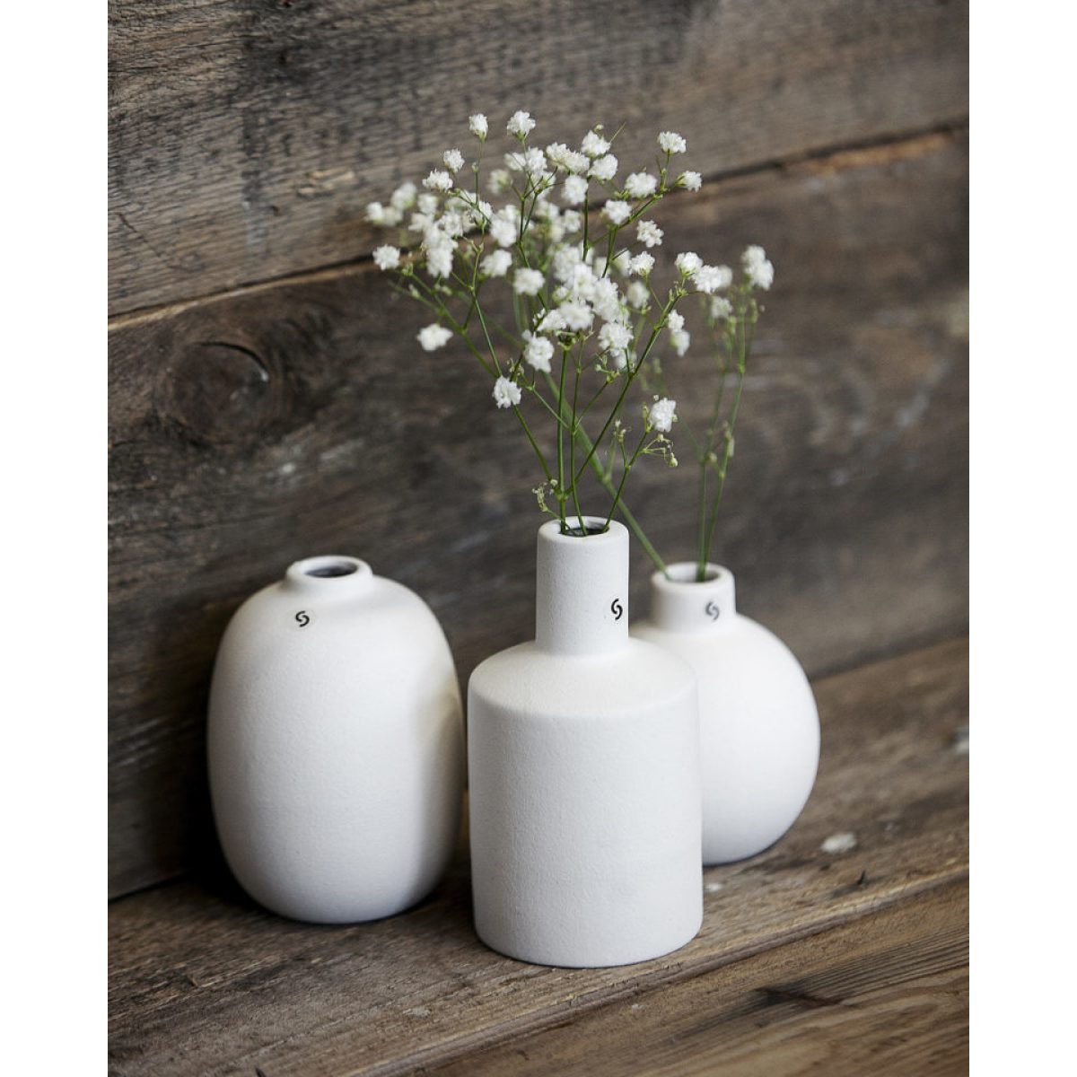 Vase ALBACKEN gerade weiß Storefactory www.myhomeandmore.de